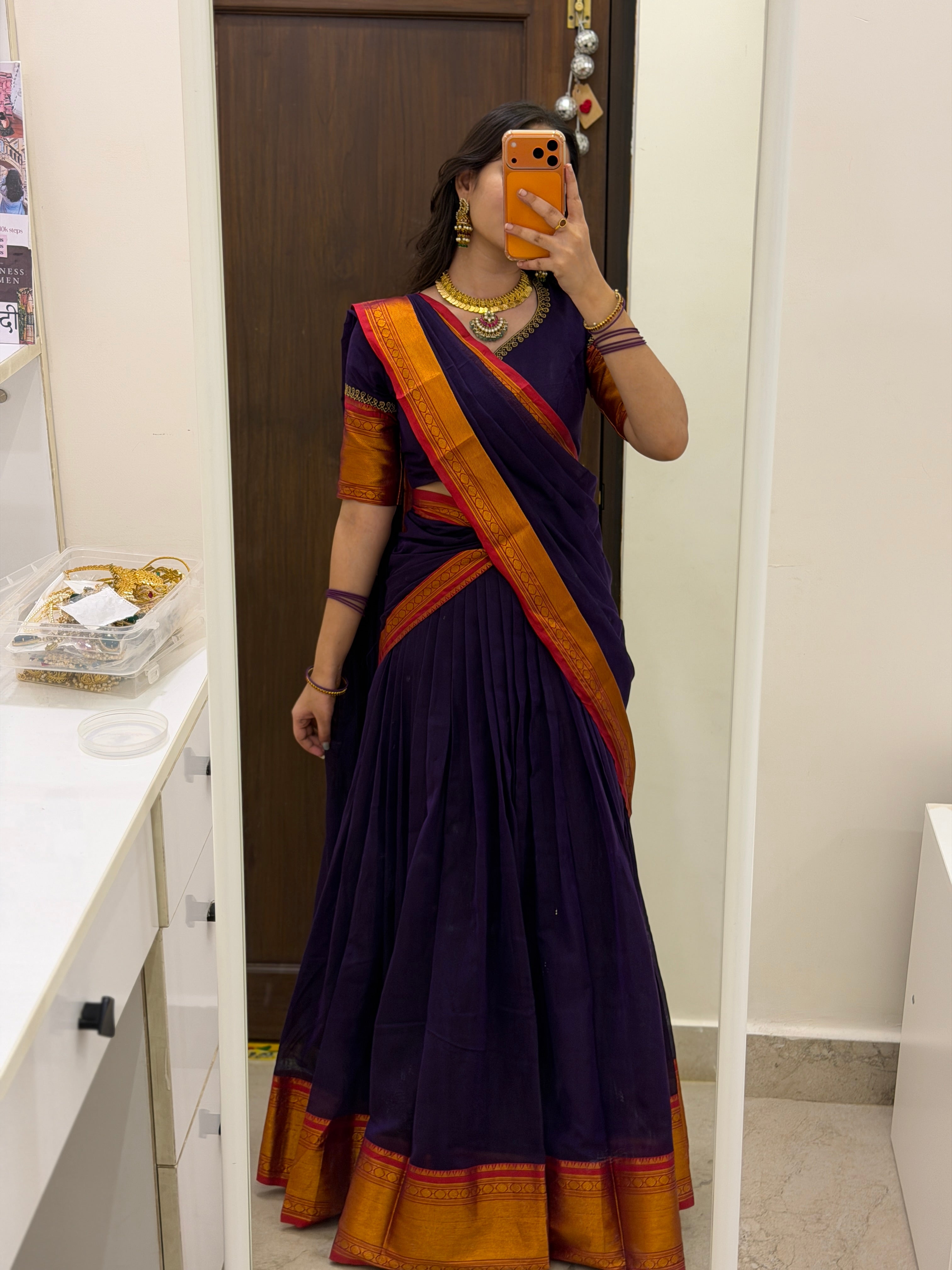 Violet halfsaree🍒
