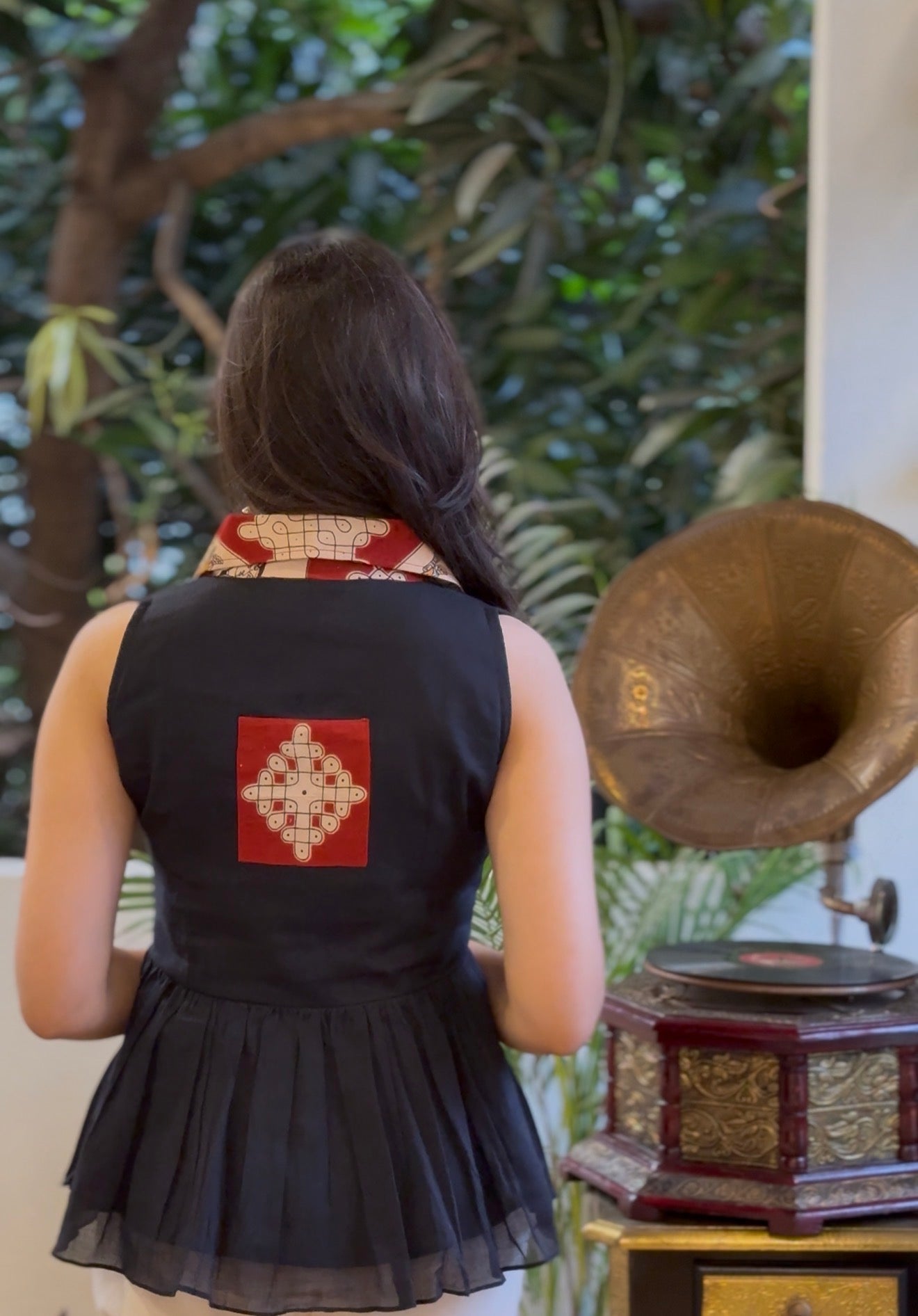 Kolam patch peplum